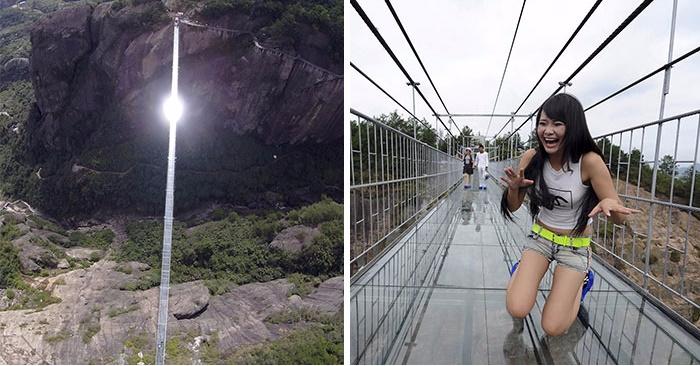 Наука Story: Самый длинный подвесной стеклянный мост для тех, кто хочет пощекотать себе нервы!