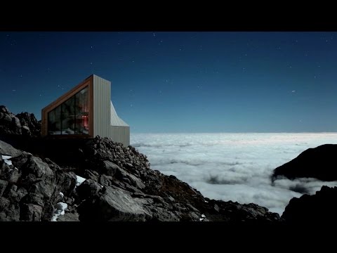 География Story: Футуристичное убежище для альпинистов прямо на вершине горы в словенских Альпах