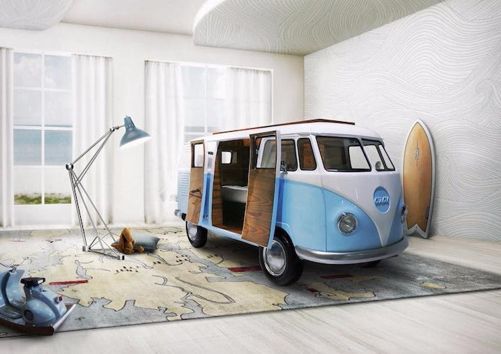 Культура Story: Эта необычная кровать, имитирующая знаменитый микроавтобус VW, осчастливит любого ребенка!