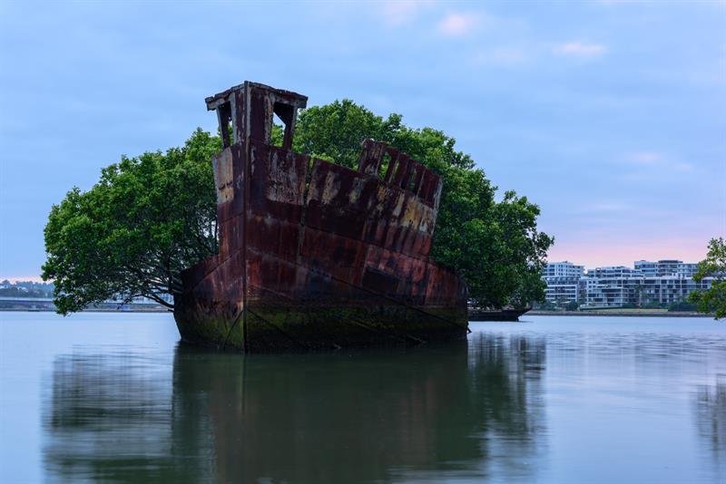 Geography Story: #4 102 year old Shipwrecks of Homebush Bay in Sydney Australia