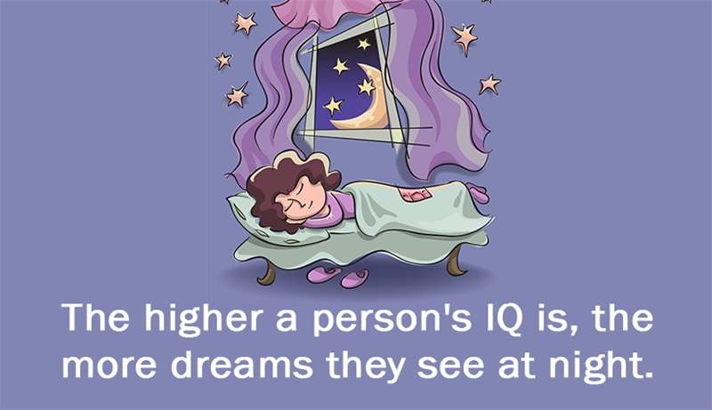 Culture Story: The higher a person's IQ is, the more dreams they see at night.