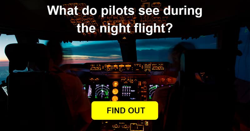 Society Story: Do pilots see anything during a night flight?