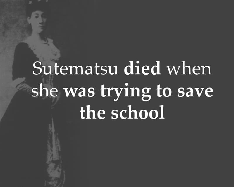 History Story: Sutematsu died when she was trying to save the school