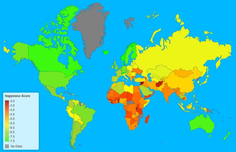 Geography Story: #4 World happiness map: