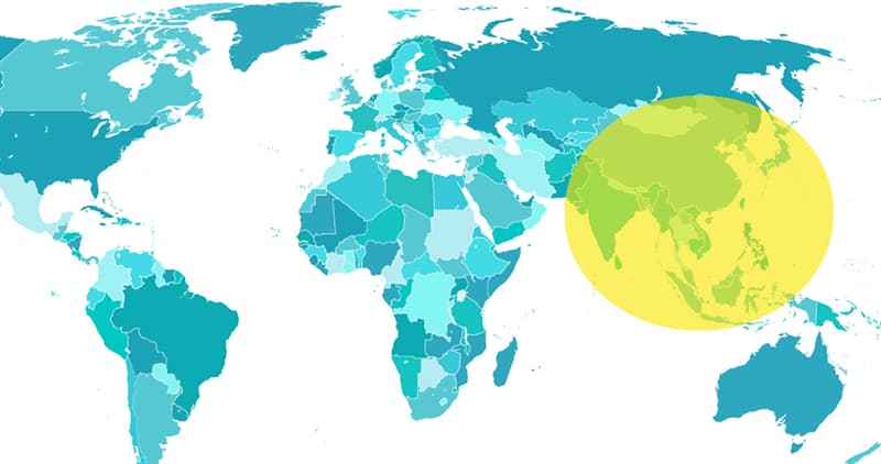 Geography Story: #9 More people live inside this circle than outside of it: