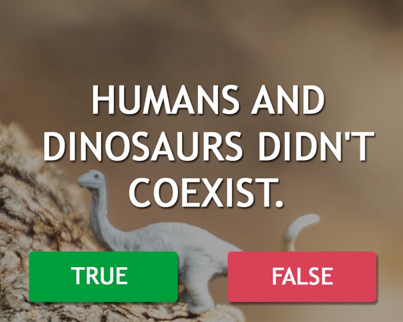 Science Story: Humans and dinosaurs didn't coexist.