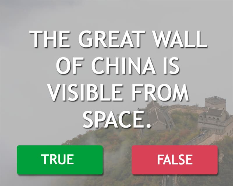 Science Story: The Great Wall of China is visible from space.