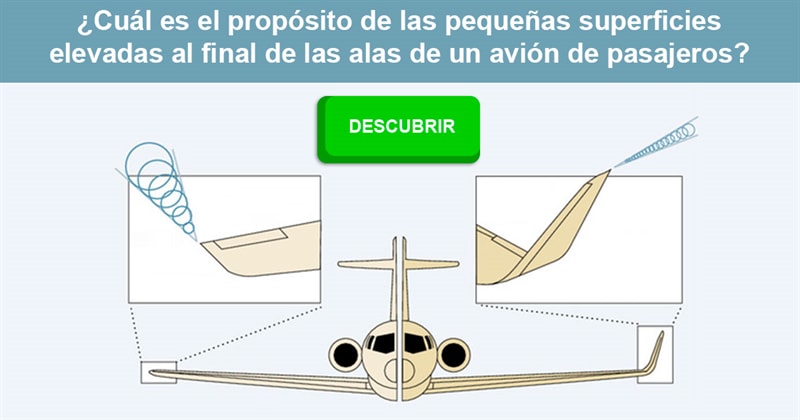 Сiencia Historia: ¿Cuál es el propósito de las pequeñas superficies elevadas al final de las alas de un avión de pasajeros?