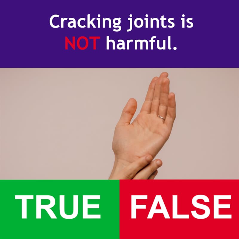 Science Story: Cracking joints is not harmful.