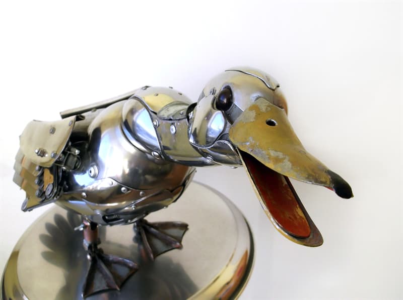 animals Story: artworks out of recycled materials - steampunk duck