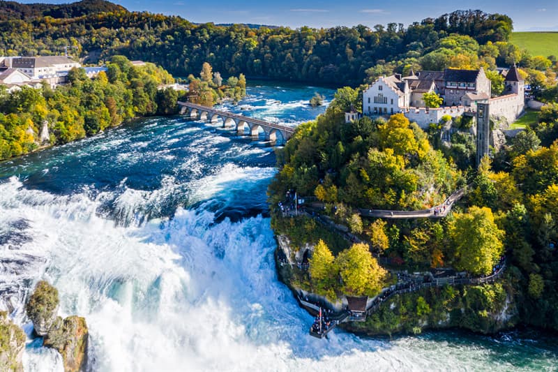 Geography Story: Rhine Falls, Switzerland facts about waterfalls most beautiful waterfalls in the world