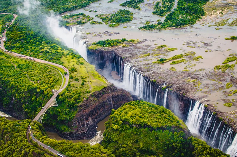 Geography Story: Victoria Falls, Zambia and Zimbabwe facts about waterfalls most beautiful waterfalls in the world