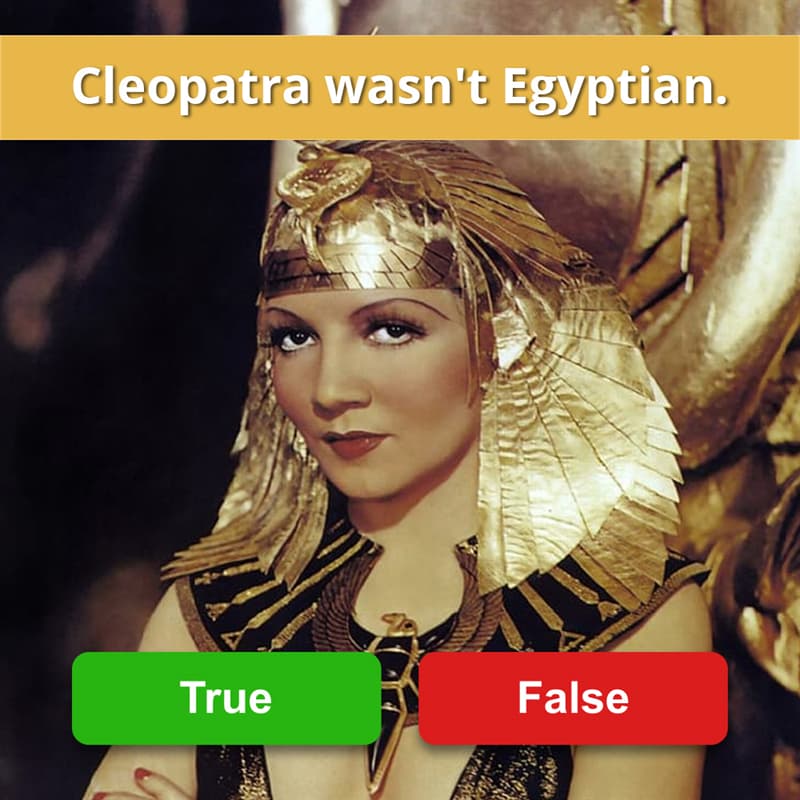 History Story: Cleopatra wasn't Egyptian