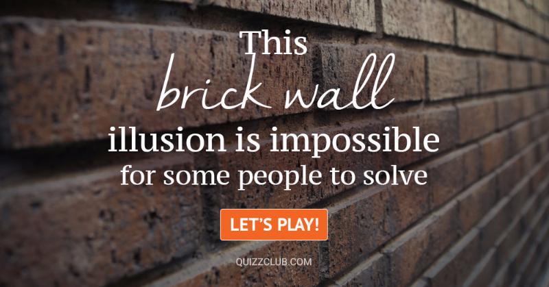 IQ Quiz Test: This Brick Wall Illusion Is Impossible For Some People To Solve - Can You See It?