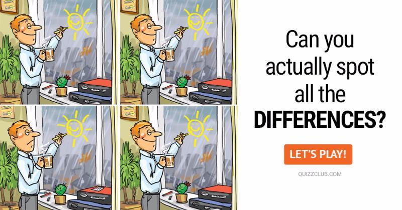 IQ Quiz Test: Can You Actually Spot All The Differences?