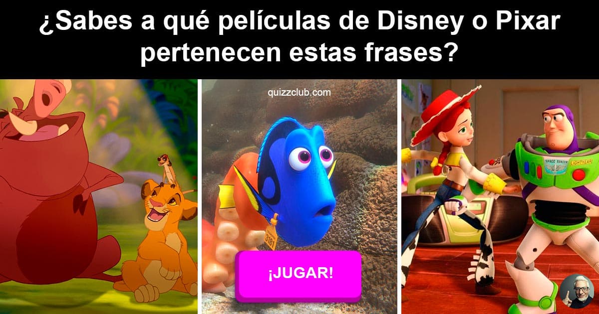 Sabes a qué películas de Disney o... | Test de personalidad |