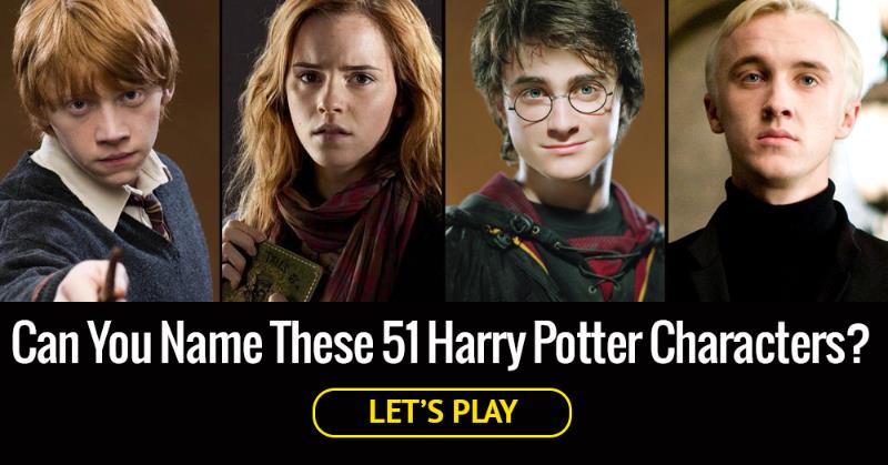 Movies & TV Quiz Test: Can You Name These 51 Harry Potter Characters?