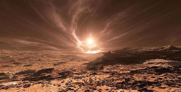 Наука Вопрос: На какой планете самые большие пылевые бури?