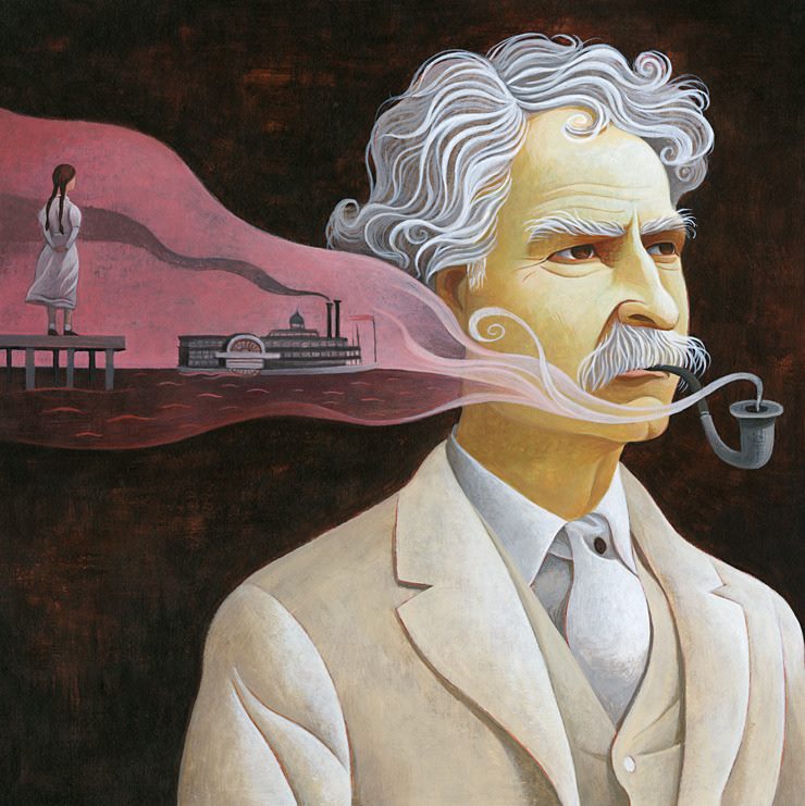 Kultura Pytanie-Ciekawostka: Co się wydarzyło w dniu, kiedy urodził się Mark Twain oraz w dniu, kiedy zmarł?