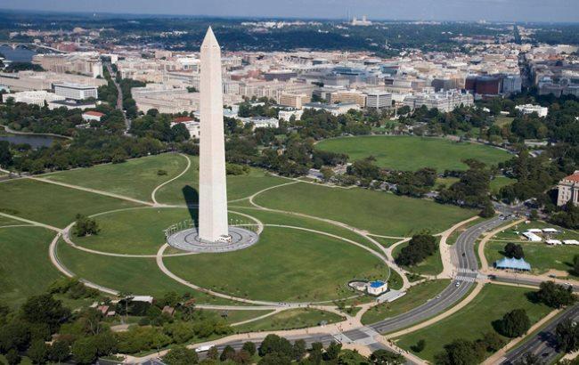 Geography Trivia Question: How tall is The Washington Monument?