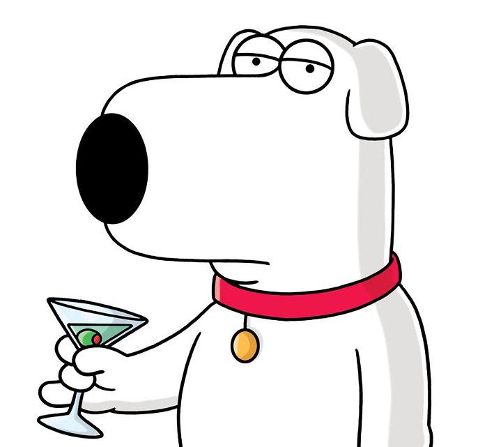 Filmy Pytanie-Ciekawostka: Jaka jest nazwa psa w programie telewizyjnym Family Guy?