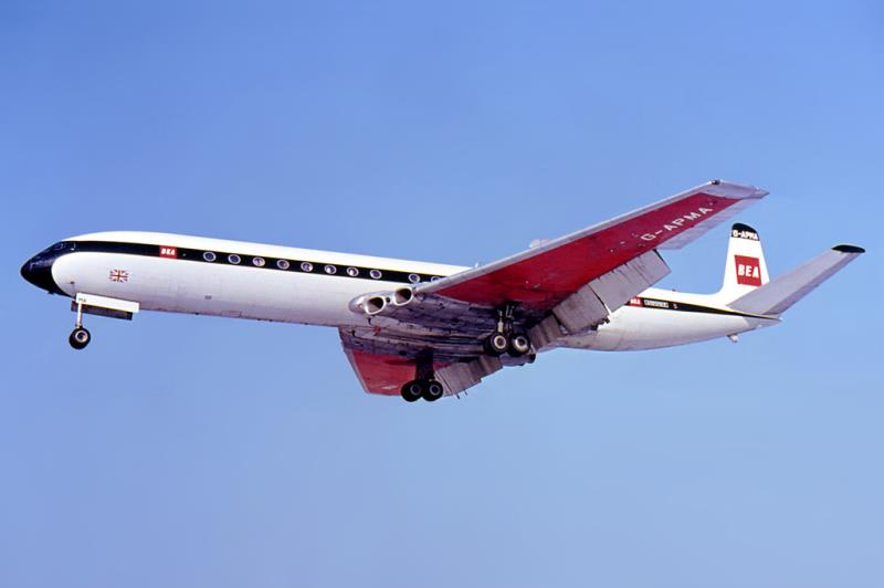 Society Trivia Question: What was the first production commercial jetliner?