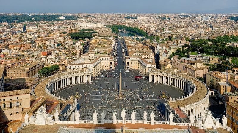 History Trivia Question: What is depicted on the coat of arms of Vatican City?