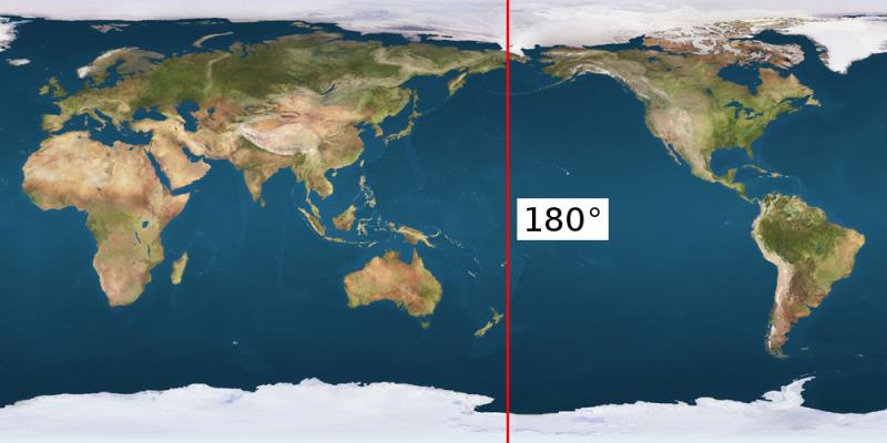 Geography Trivia Question: The International Date Line is exactly defined by the anti-meridian.