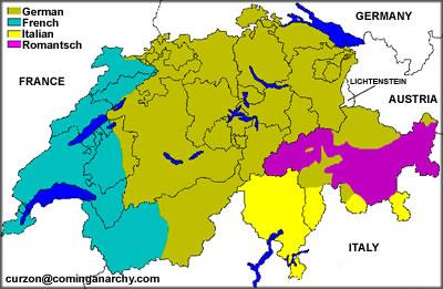 География Вопрос: В Швейцарии существует четыре официальных языка - немецкий, французский, итальянский и ретороманский. А сколько всего носителей ретороманского языка проживает сейчас в Швейцарии?