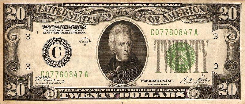 History Trivia Question: Which US President's portrait on the $20 bill was replaced with that of Andrew Jackson in 1928?