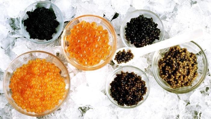 Culture Trivia Question: What color is premium top notch caviar?