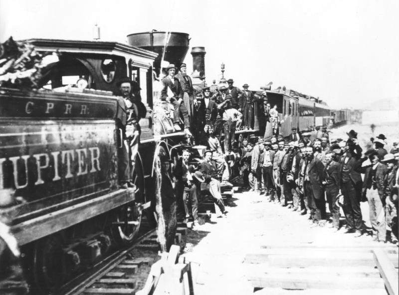 History Trivia Question: What year was the first US Transcontinental Railroad finished?
