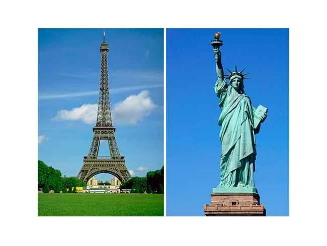Культура Вопрос: Во сколько раз изначально Эйфелева башня была выше статуи Свободы (без постамента)?