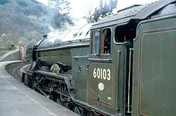 History Trivia Question: Which famous steam locomotive carried the number 60103 when it was withdrawn by British Railways?