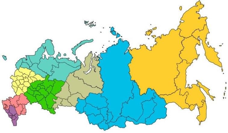 География Вопрос: Федеральный округ России с наибольшей плотностью населения: