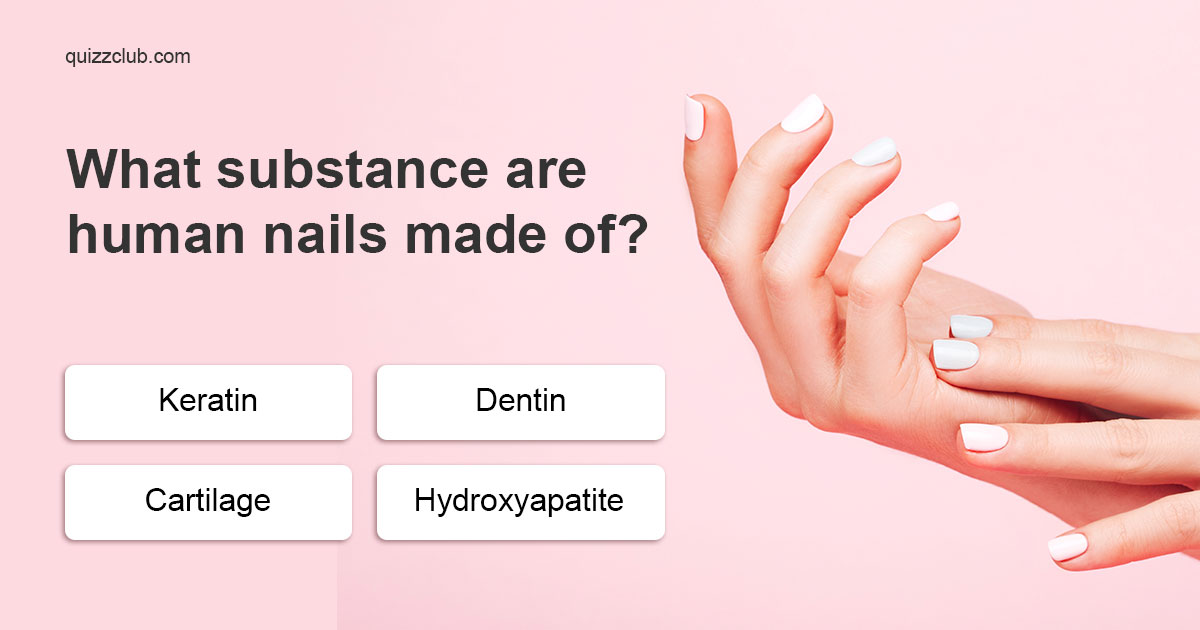 What substance are human nails made of? | Trivia Answers | QuizzClub