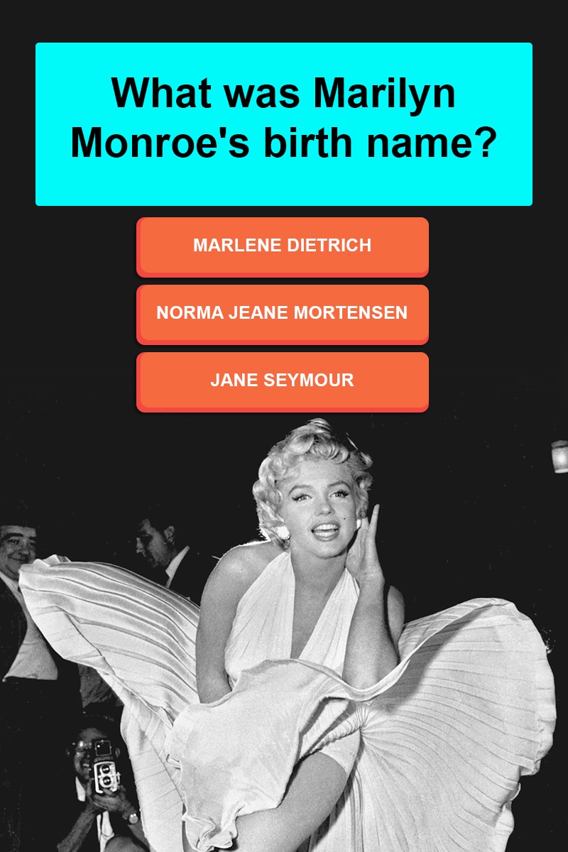 What was Marilyn Monroe's birth name?