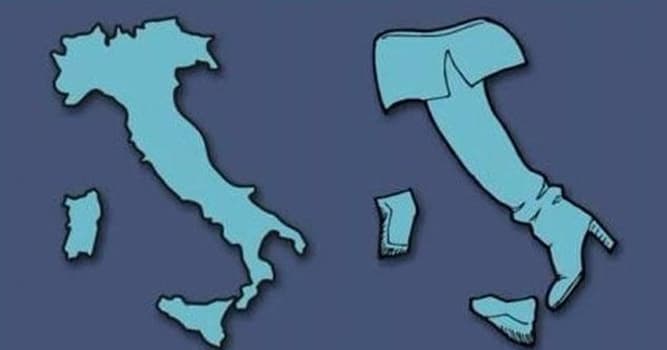 Geography Trivia Question: What country is shaped like a boot?