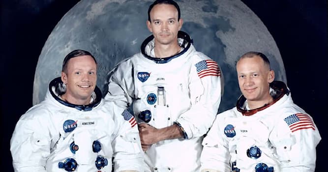 History Trivia Question: Who was with Neil Armstrong when he stepped on the Moon?