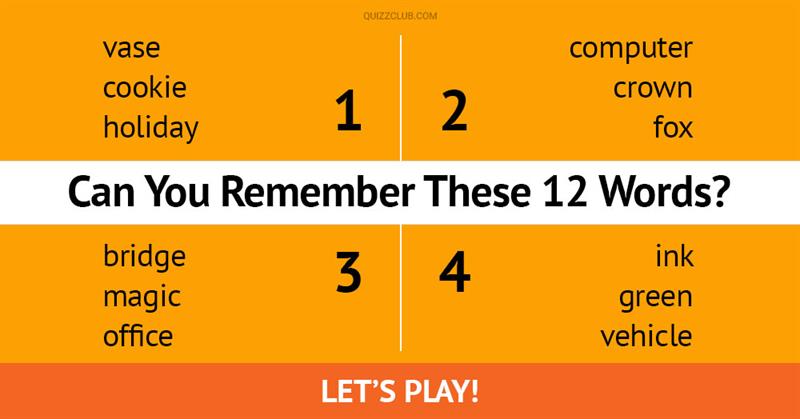 language Quiz Test: This 12-Word Verbal Memory Test Will Challenge Even The Best Minds!