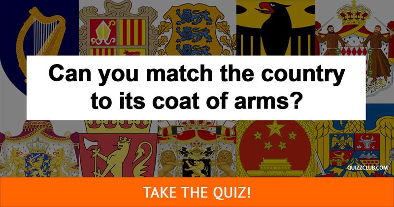Geography Quiz Test: Can you match the country to its coat of arms?