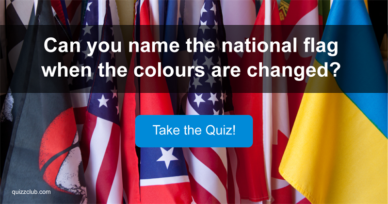 Geography Quiz Test: Can you name the national flag when the colours are changed?