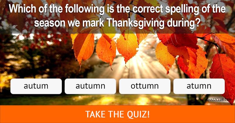 language Quiz Test: Only 1 In 3 Adults Can Get 100% On This 4th Grade Thanksgiving Spelling Test