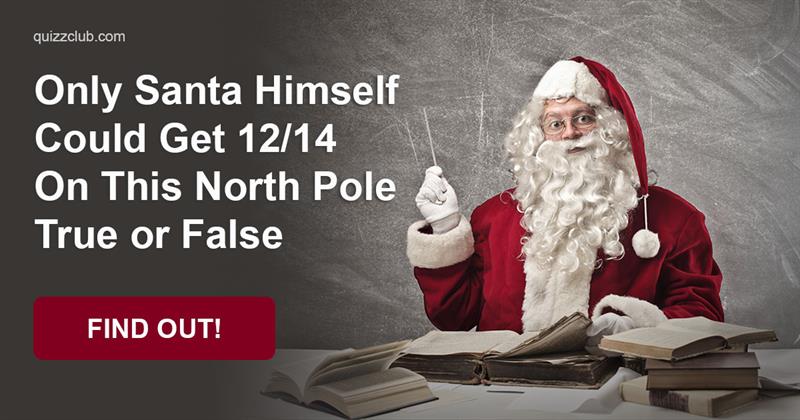 knowledge Quiz Test: Only Santa Himself Could Get 12/14 On This North Pole True or False