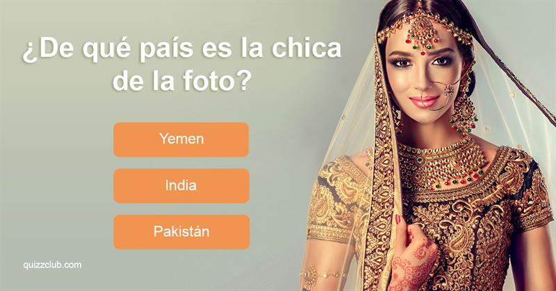 Geografía Quiz Test: ¿De qué país es la chica de la foto?