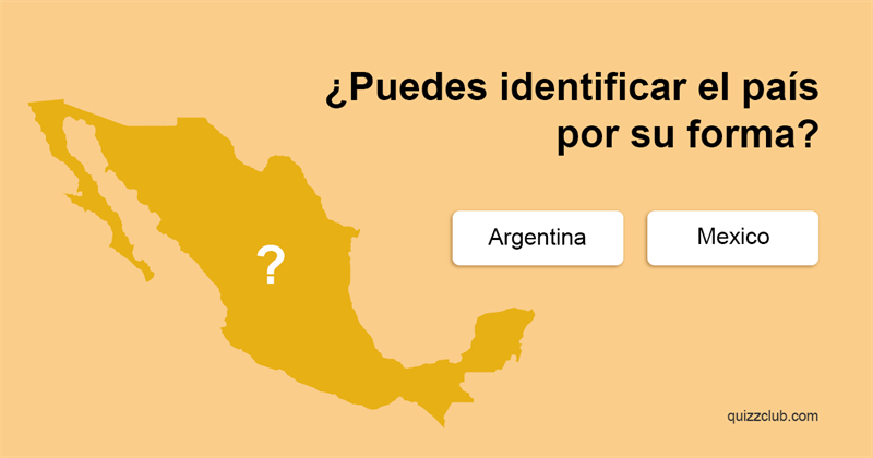 Geografía Quiz Test: ¿Puedes  identificar el país por su forma?