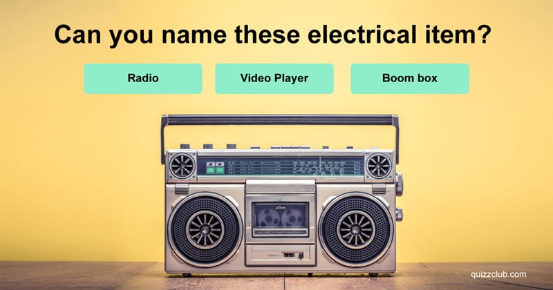 knowledge Quiz Test: Can You Name These Electrical Items From The 70s & 80s?