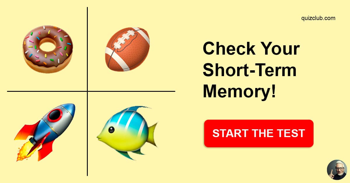 Check Your Short-Term Memory! | Trivia Quiz | QuizzClub