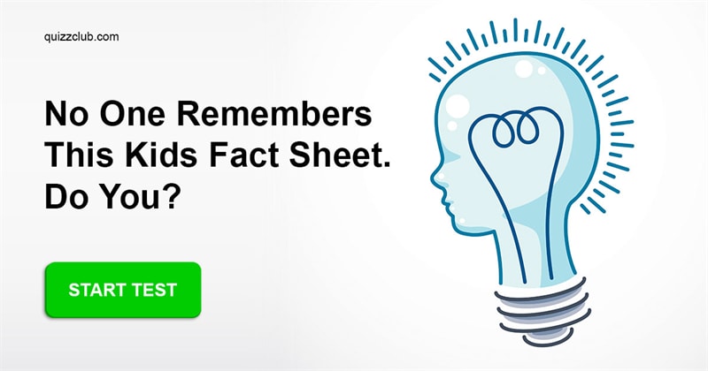 knowledge Quiz Test: No One Remembers This Kids Fact Sheet. Do You?
