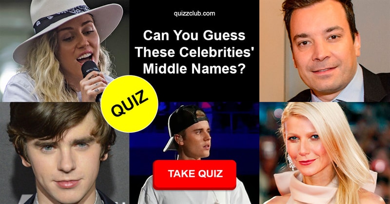 Movies & TV Quiz Test: Can You Guess These Celebrities' Middle Names?